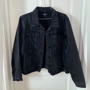 Black Distressed Denim Jacket